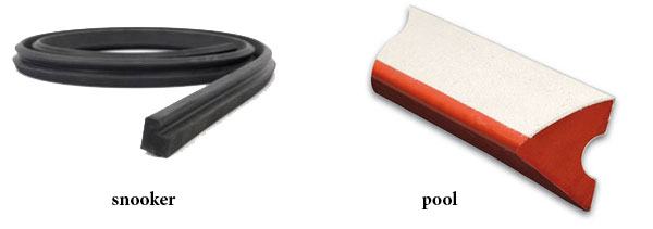 نمونه لاستیک باند میز بیلیارد و اسنوکر 